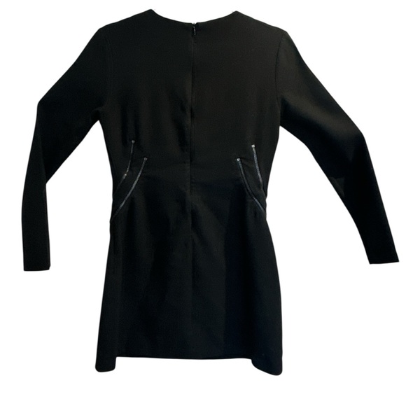 Zara Black Sheath Long Sleeve Cocktail Dress - Picture 4 of 8